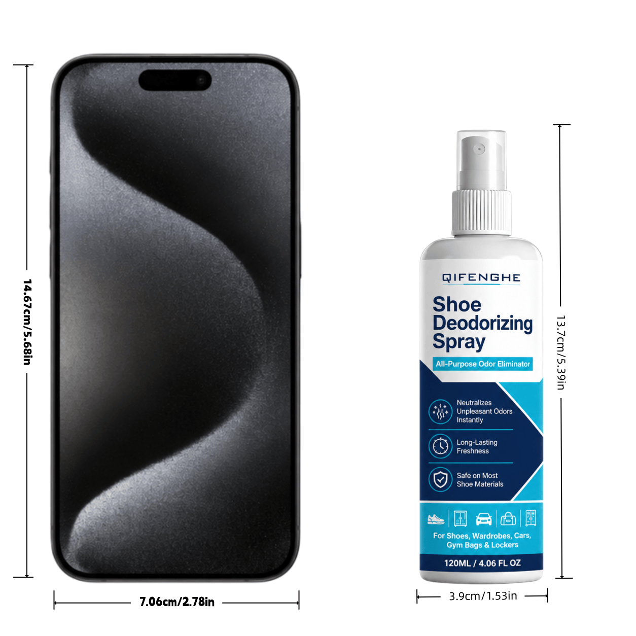 Shoe Deodorizing Spray 120ml - - Odor Eliminator Car 评论和价格
